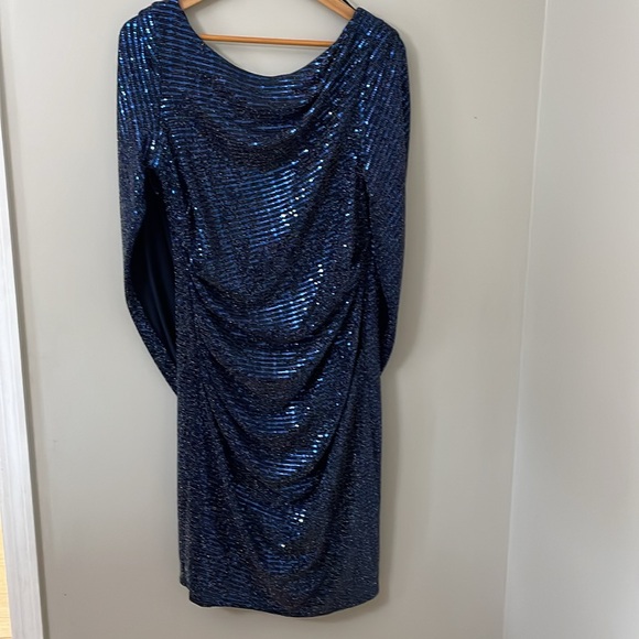R&M Richards navy sequin dress size 14 - Picture 1 of 16